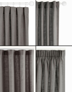 Hasta Curtain Lina Dark Gray