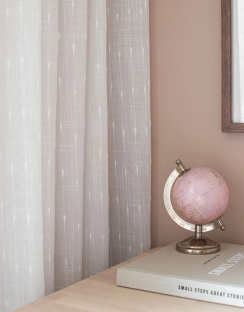 Hasta Curtain Flora White