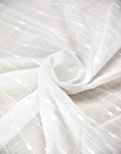 Hasta Curtain Flora White