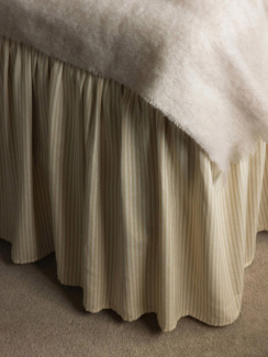 Mille Notti Laura Bed Skirt Stripe Beige
