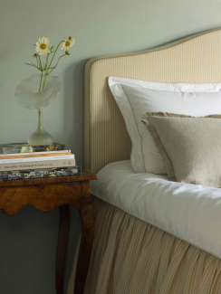 Mille Notti Laura Bed Skirt Stripe Beige
