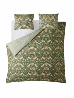 William Morris Pussilakanasetti Strawberry Thief Nettle Green
