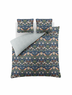 William Morris Pussilakanasetti Strawberry Thief Indigo