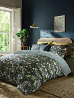 William Morris Pussilakanasetti Strawberry Thief Indigo