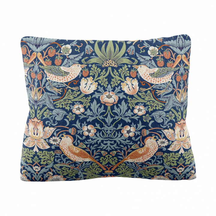 William Morris Pudebetræk Strawberry Thief Indigo 50x60 cm i gruppen Sengetøj / Pudebetræk / Størrelse / Pudebetræk 50x60 cm hos Sängvaruhuset Elgen (5021253278423)