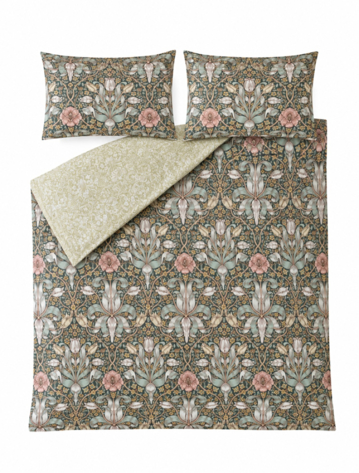 William Morris Sengetøj Spring Thicket Mineral i gruppen Sengetøj / Dynebetræk / Størrelse / Påslagner 230x220 cm hos Sängvaruhuset Elgen (502125330218000)