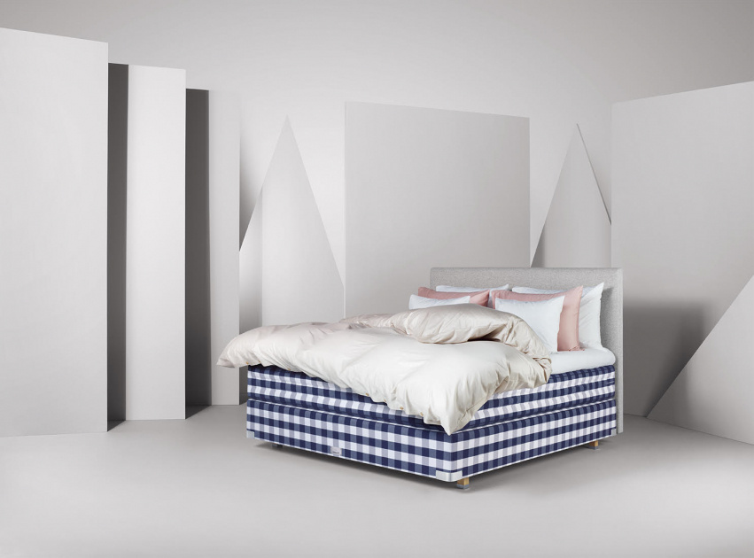 Hästens 2000T Jenkkisänky Silver Beige Check 140x210 cm