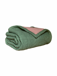 Mille Notti Bedspread Durham Dew Green/Pink