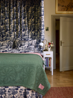 Mille Notti Bedspread Durham Dew Green/Pink