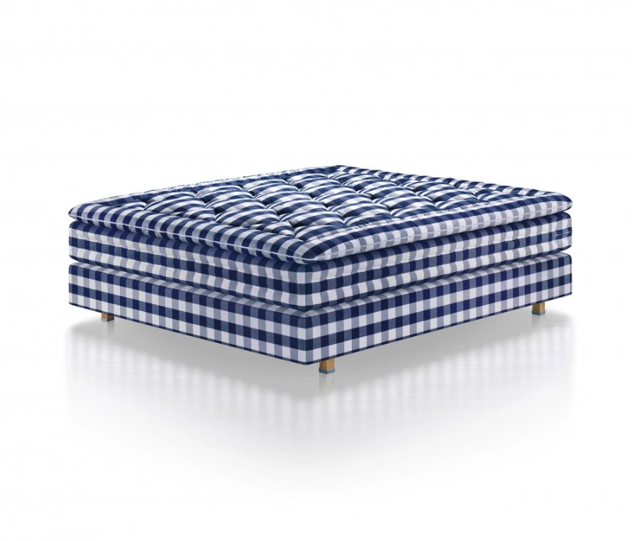 Hästens Eala Jenkkisänky Solid Grey Check 210x210 cm