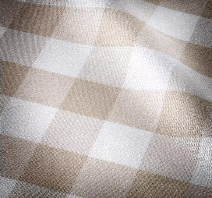 Hästens Maranga Kontinentalseng Silver Beige Check 120x200 cm