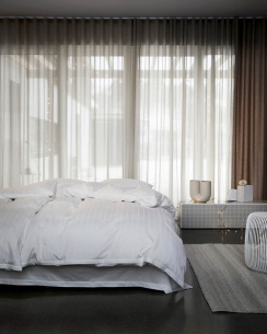 Hoie Duvet Cover Set Milano Satin White
