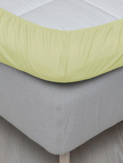 Hoie Fitted Sheet Fröja Muted Lime