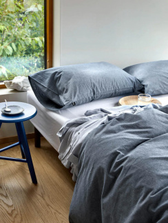 Hoie Duvet Cover Set Ola Denim Blue 150x210 cm