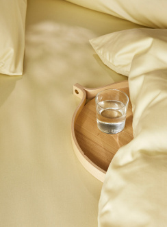 Hoie Duvet Cover Set Harmony Light Yellow 150x210 cm