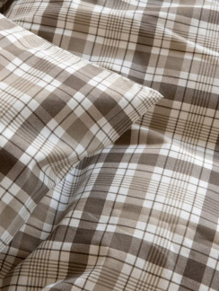 Hoie Duvet Cover Set Gabriel Flannel Chocolate Brown 150x210 cm