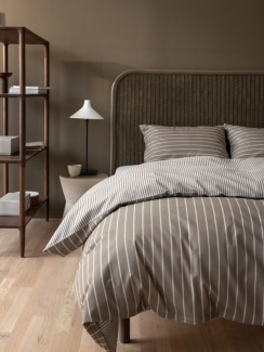 Hoie Duvet Cover Set Flemming Flannel Chocolate Brown 150x210 cm
