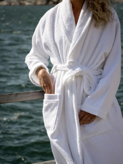 Mille Notti Fontana Bathrobe EKO White