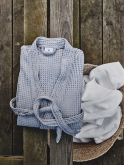 Mille Notti Cialda Bathrobe Light Blue