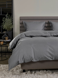 Tempur Satin Luxe Jacquard Duvet Cover Anthracite