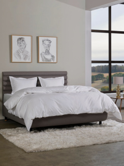 Tempur Satin Luxe Jacquard Duvet Cover White