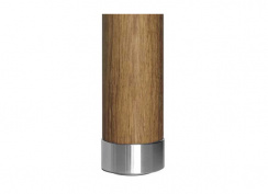 Carpe Diem Beds Bed Legs Cylinder Oak with Aluminum Base