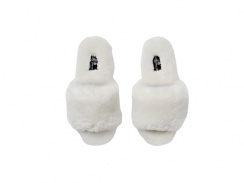 Carpe Diem Beds Sheepskin Slippers White