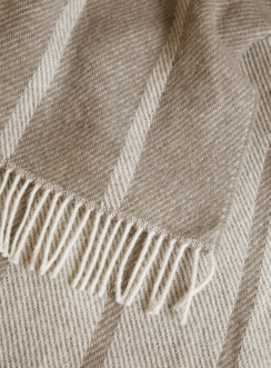 Hoie Istinden Wool Blanket Beige 120x180 cm