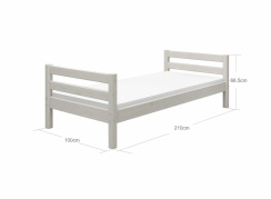 Flexa Classic Single Bed White Washed Pine