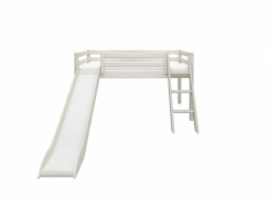 Flexa Loft Bed with Slide White washed Pine