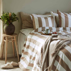 Gripsholm Pillowcase Vintage Stripe Beige