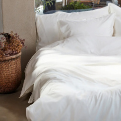 Gripsholm Dynebetræk sæt Bamboo Solid White