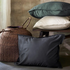 Gripsholm Duvet Cover Set Bamboo Solid Anthracite