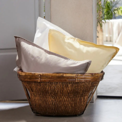 Gripsholm Dynebetræk sæt Bamboo Solid Pale Yellow