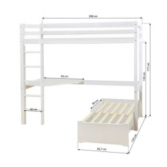 Hoppekids Eco Dream Mega Bed with Lounge Module and Tabletop