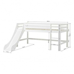Hoppekids Eco Dream Halvhøj Seng med Rutsjebane 90x200 cm