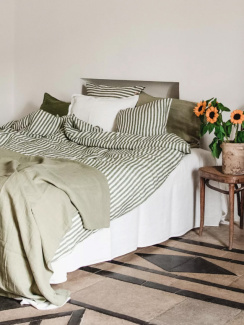 Lovely Linen Misty Duvet Cover Jeep Green