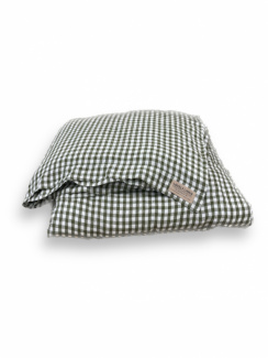 Lovely Linen Misty dynebetræk Square Jeep Green 150x210 cm