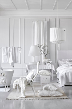 Himla Dylan Sengetæppe White