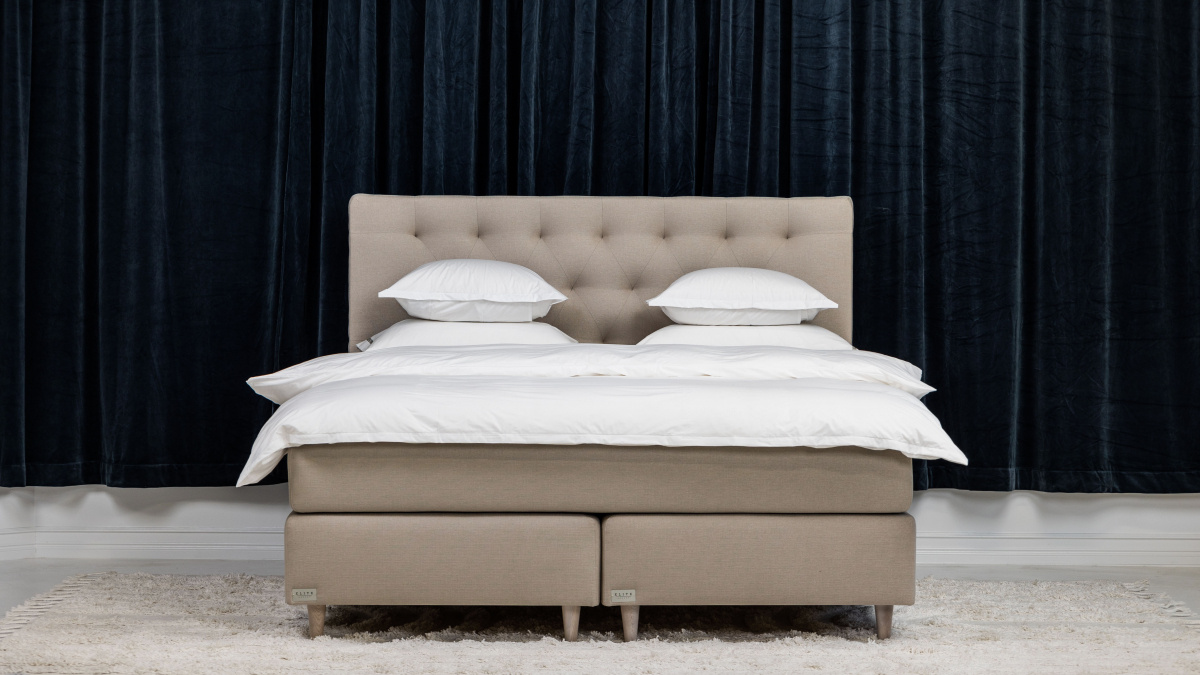 Elite Sängar Borgholm kontinentalsänky 160x200 cm Beige