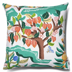 Classic Collection Tyynynpäällinen Botanical Cherry Valkoinen 50x50 cm