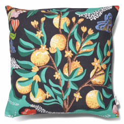Classic Collection Cushion Cover Botanical Orange Black 50x50