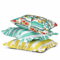 Classic Collection Cushion Cover Botanical Orange White 50x50