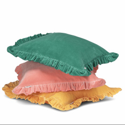 Classic Collection Cushion Cover Frilled Yellow 50x50 cm