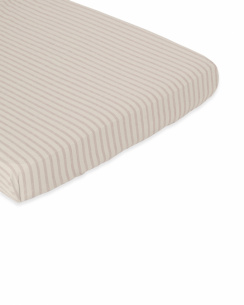 Garbo & Friends Fitted Sheet Junior Muslin Stripe Mauve 60x120 cm