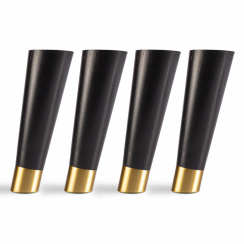 Hilding Bed Legs Inclined Black/Brass