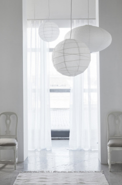 Himla Skylight Curtain with Pleat Tape White