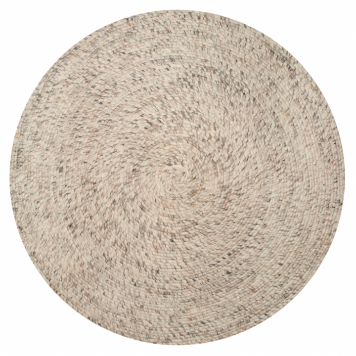 Merino rund Natural Beige Tæppe