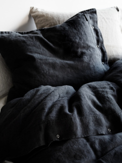 Lovely Linen Lovely Pudebetræk Dark Grey 50x60 cm
