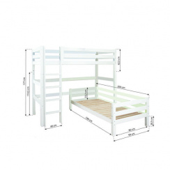 Hoppekids Eco Luxury Kerrossänky Junior säng 90x200 cm